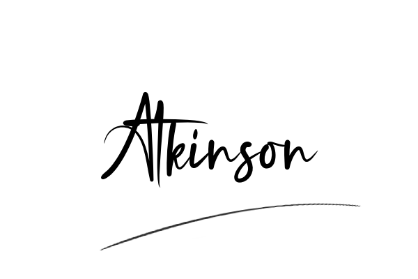 The best stylish Atkinson name signature simple easy in English