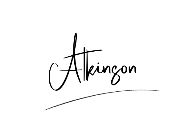 The best stylish Atkinson name signature simple easy in English