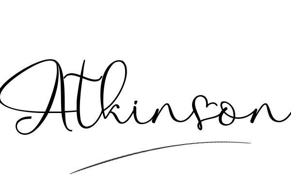 The best stylish Atkinson name signature simple easy in English