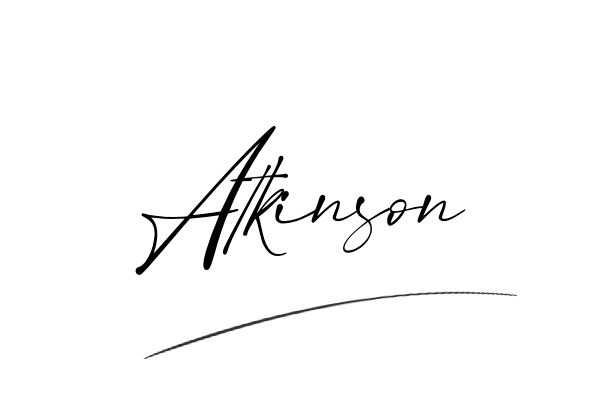 The best stylish Atkinson name signature simple easy in English