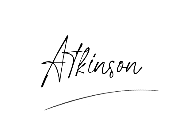 The best stylish Atkinson name signature simple easy in English