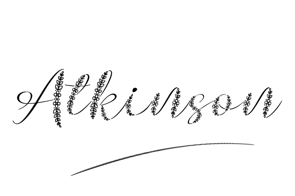 The best stylish Atkinson name signature simple easy in English