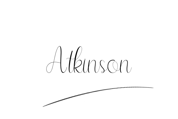 The best stylish Atkinson name signature simple easy in English