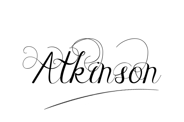 The best stylish Atkinson name signature simple easy in English