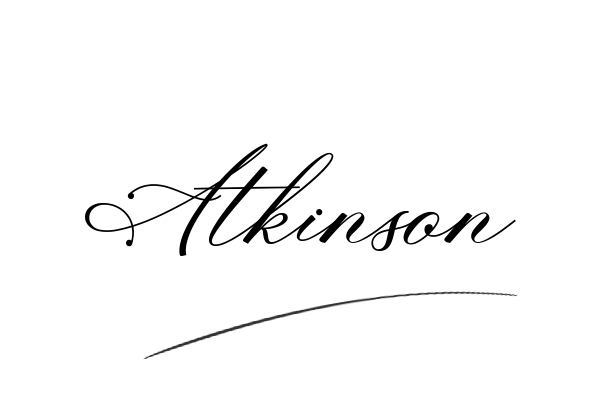 The best stylish Atkinson name signature simple easy in English
