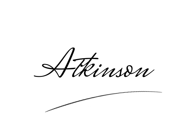 The best stylish Atkinson name signature simple easy in English