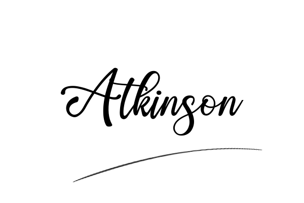 The best stylish Atkinson name signature simple easy in English