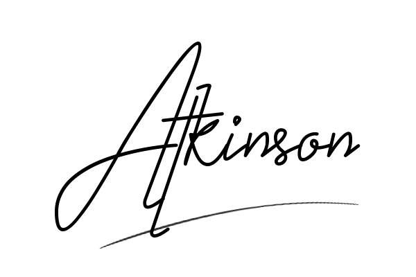 The best stylish Atkinson name signature simple easy in English