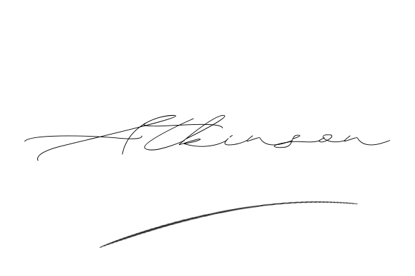 The best stylish Atkinson name signature simple easy in English