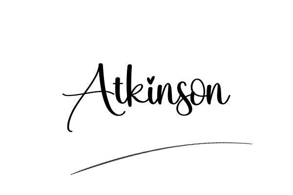 The best stylish Atkinson name signature simple easy in English