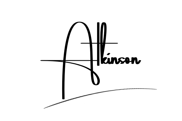 The best stylish Atkinson name signature simple easy in English