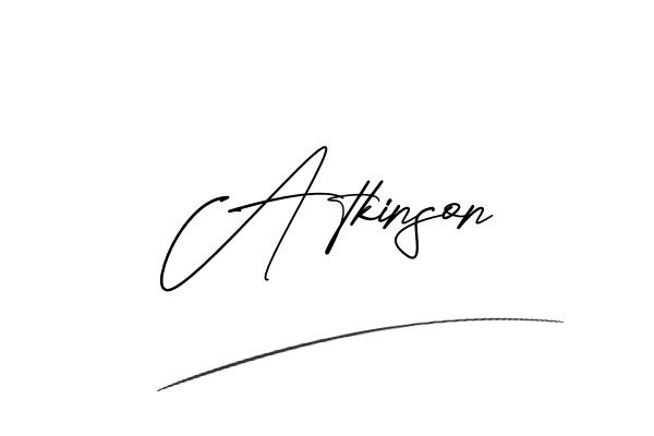 The best stylish Atkinson name signature simple easy in English