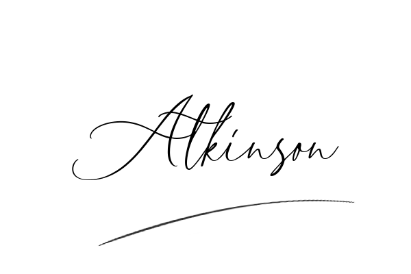 The best stylish Atkinson name signature simple easy in English