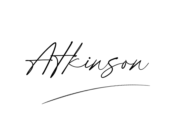 The best stylish Atkinson name signature simple easy in English
