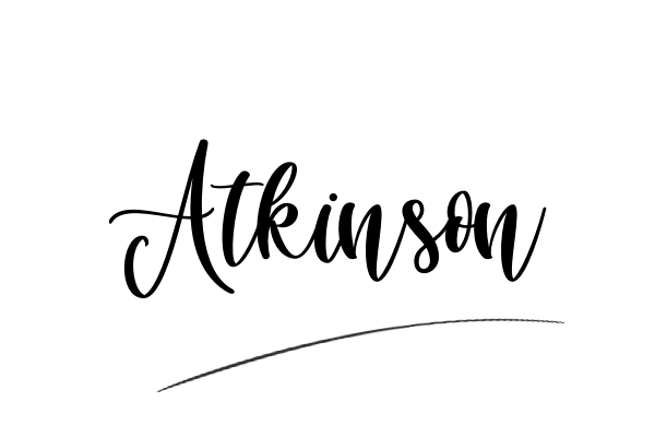The best stylish Atkinson name signature simple easy in English