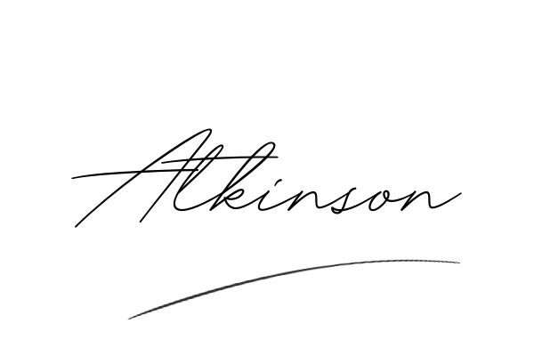 The best stylish Atkinson name signature simple easy in English