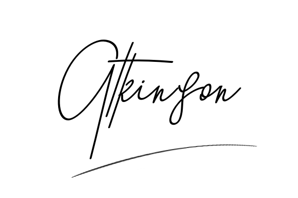 The best stylish Atkinson name signature simple easy in English