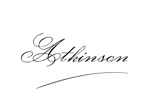 The best stylish Atkinson name signature simple easy in English