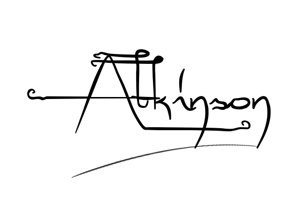 The best stylish Atkinson name signature simple easy in English