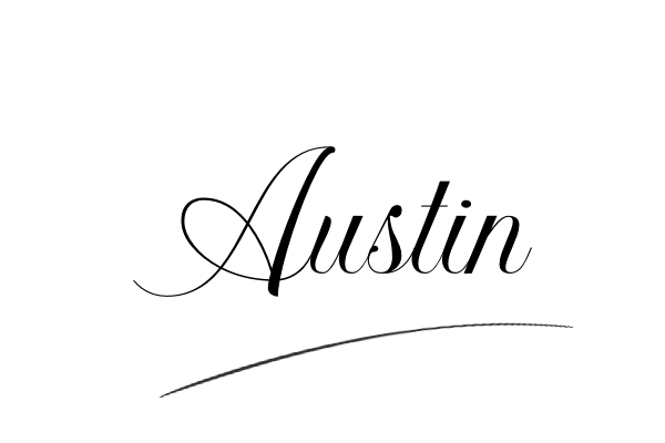 The best stylish Austin name signature simple easy in English