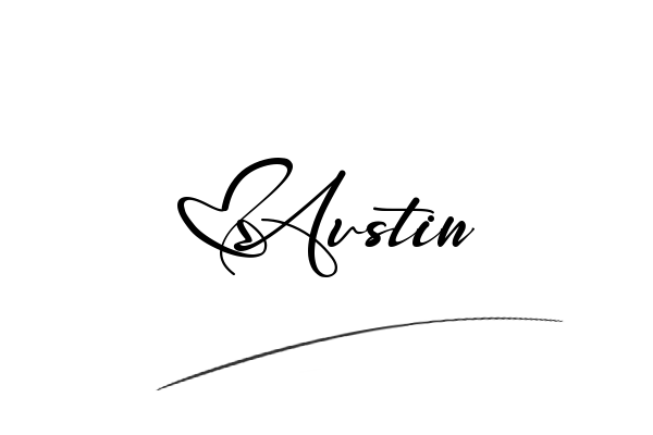 The best stylish Austin name signature simple easy in English