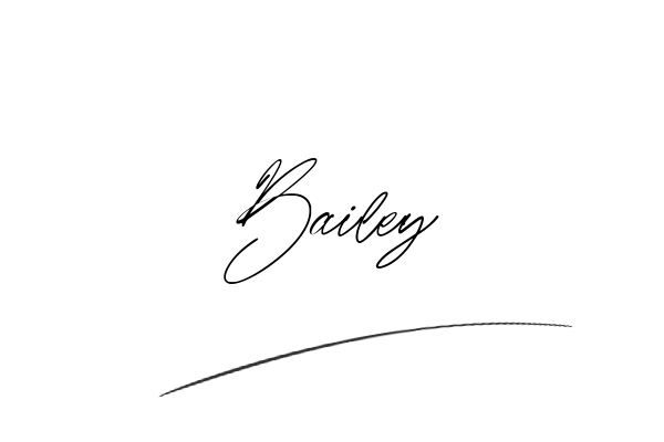 The best stylish Bailey name signature simple easy in English