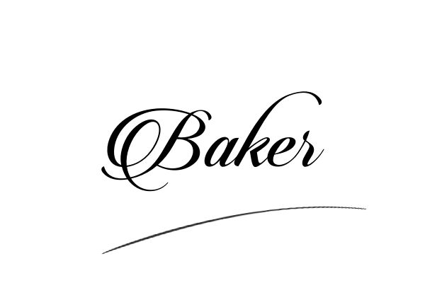 The best stylish Baker name signature simple easy in English