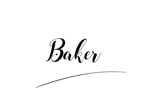 The best stylish Baker name signature simple easy in English
