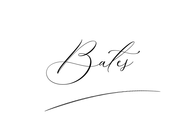 The best stylish Bates name signature simple easy in English