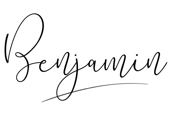 The best stylish Benjamin name signature simple easy in English