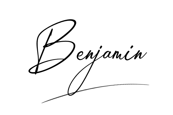 The best stylish Benjamin name signature simple easy in English