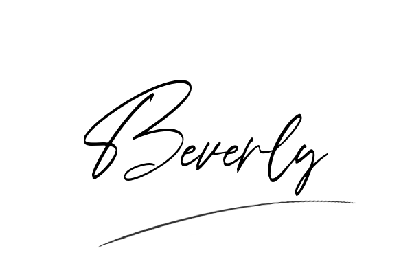 The best stylish Beverly name signature simple easy in English