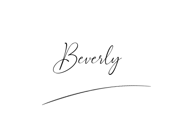 The best stylish Beverly name signature simple easy in English