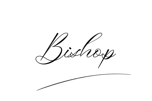 The best stylish Bishop name signature simple easy in English