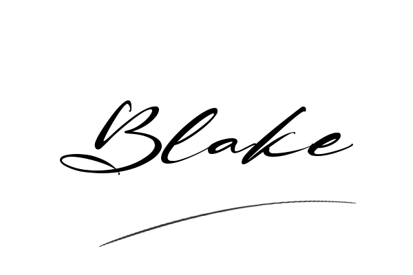 The best stylish Blake name signature simple easy in English