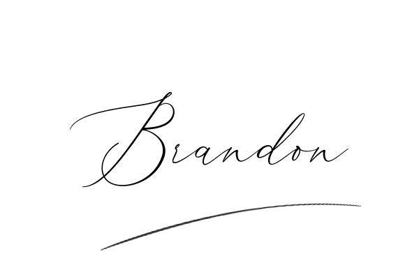 The best stylish Brandon name signature simple easy in English