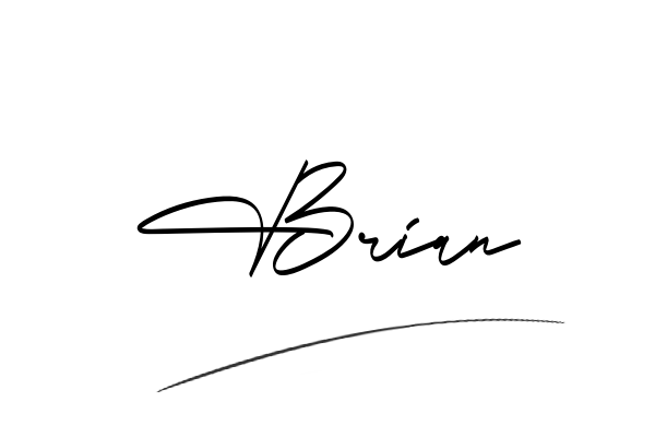 The best stylish Brian name signature simple easy in English