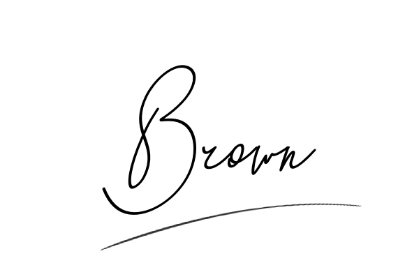 The best stylish Brown name signature simple easy in English