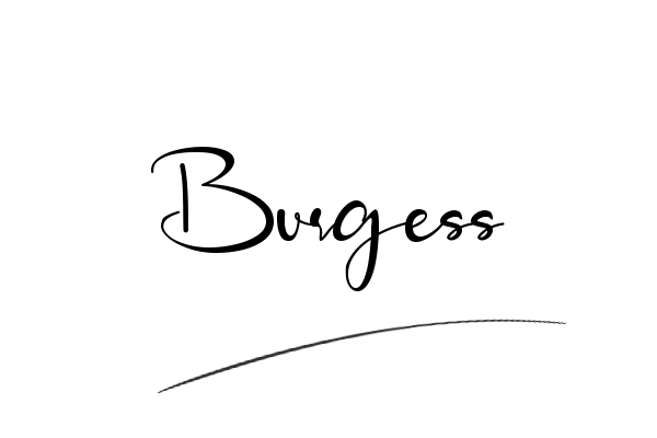The best stylish Burgess name signature simple easy in English