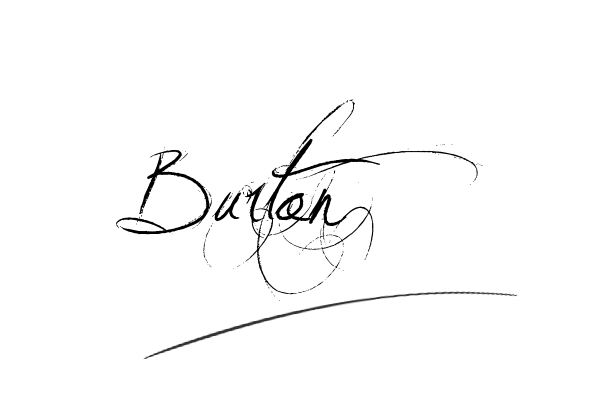 The best stylish Burton name signature simple easy in English