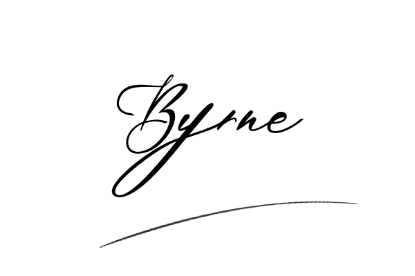 The best stylish Byrne name signature simple easy in English