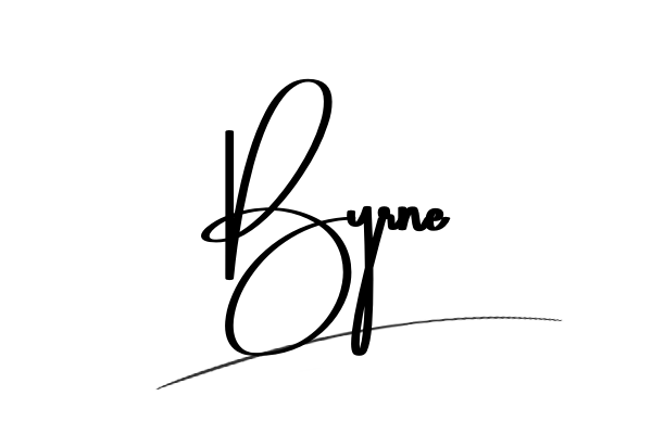 The best stylish Byrne name signature simple easy in English