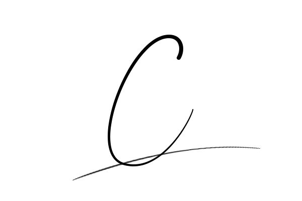 The best stylish C name signature simple easy in English