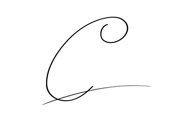 The best stylish C name signature simple easy in English