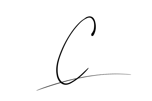 The best stylish C name signature simple easy in English