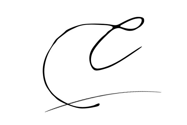 The best stylish C name signature simple easy in English