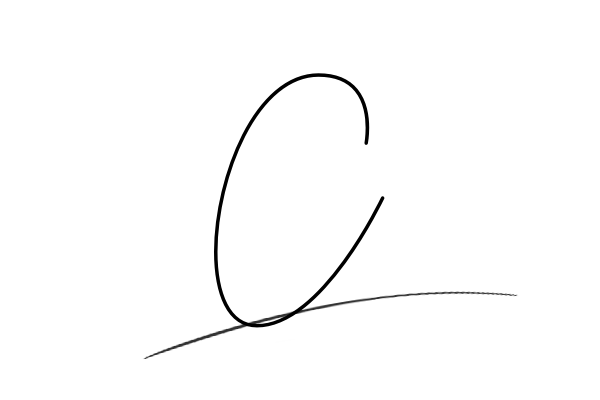 The best stylish C name signature simple easy in English