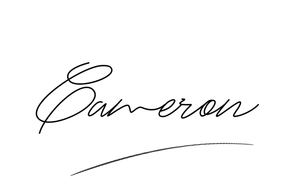 The best stylish Cameron name signature simple easy in English