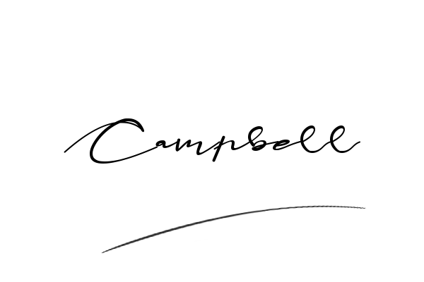 The best stylish Campbell name signature simple easy in English