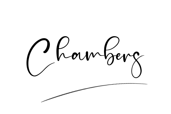 The best stylish Chambers name signature simple easy in English